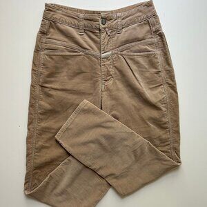Closed Italian high waist tapered velvet tan pants size 42 IT / 27 W / 5 US SM